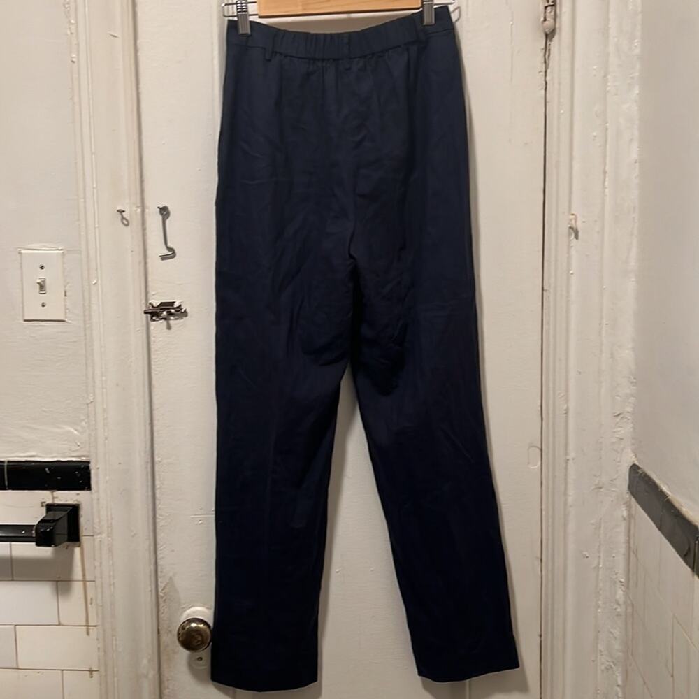 Open Edit Navy Blue Linen Blend Pants NWOT Size XS - Picture 13 of 16